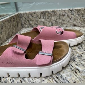 Papillio Pink Sandals with White Soles